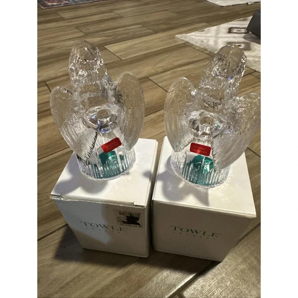 2 TOWLE 24% Full Lead Crystal 5.5